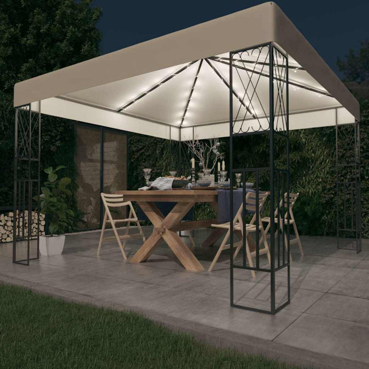 Arbor Vidaxl avec Garland Light Garland 3x3 m Tissu de couleur