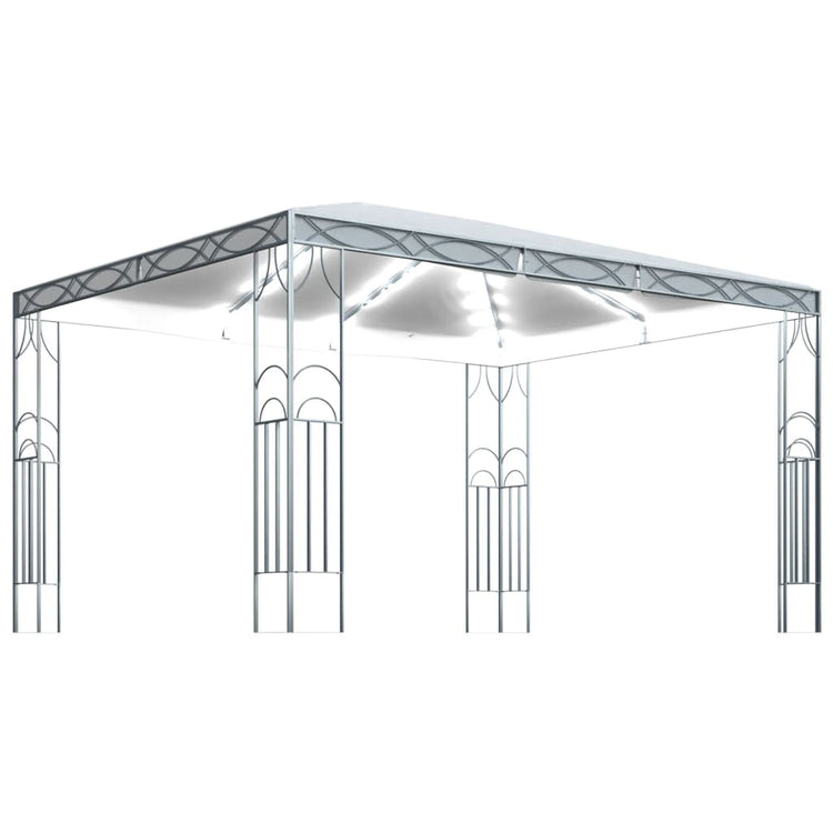 Vidaxl Arbor avec Garland Light Light 400x300 cm Crème Crème