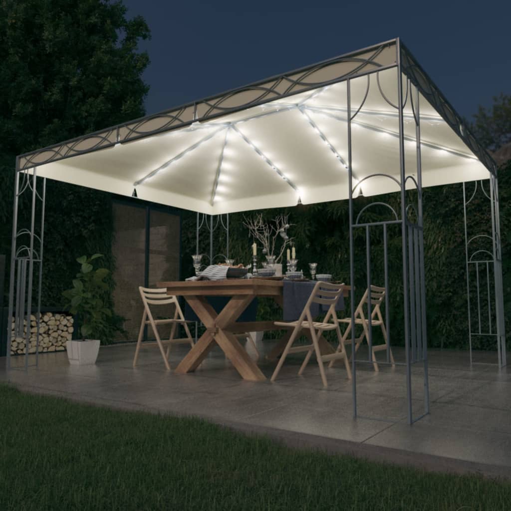 Vidaxl Arbor avec Garland Light Light 400x300 cm Crème Crème