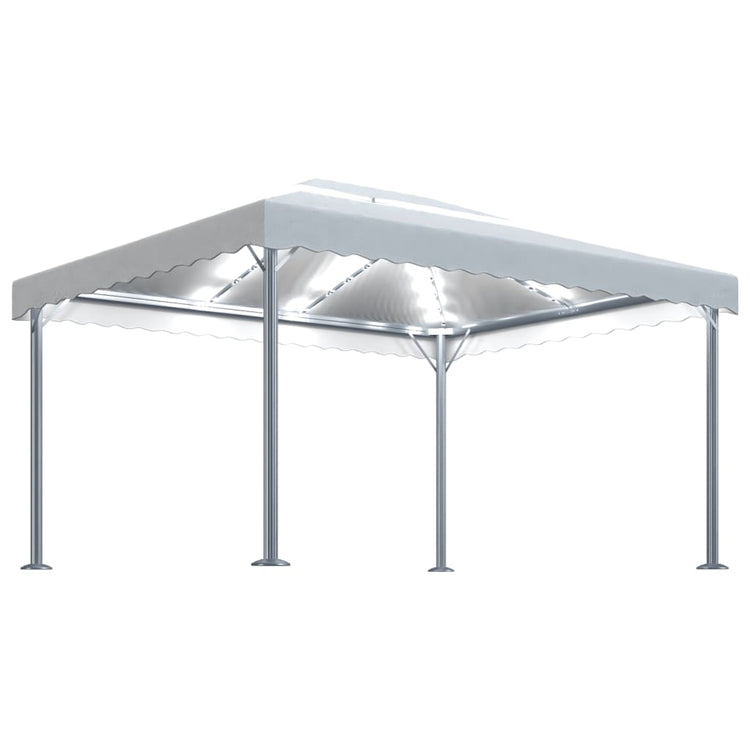 Arbor Vidaxl avec Garland Light Garland 400x300 cm Crème en aluminium