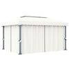 Vidaxl Arbor avec rideau et légère Garland LED 4x3 M CRAME BLANC