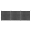Ensemble de panneaux de clôture Vidaxl 526x186 cm hkc noir