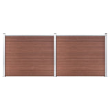 Ensemble de panneaux de clôture Vidaxl 353x146 cm HKC Brown - afbeelding 1