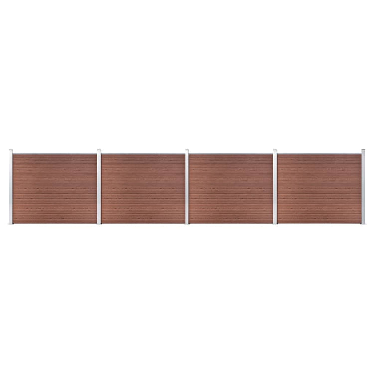 Ensemble de panneaux de clôture Vidaxl 699x146 cm HKC Brown