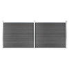 Ensemble de panneaux de clôture Vidaxl 353x146 cm hkc noir