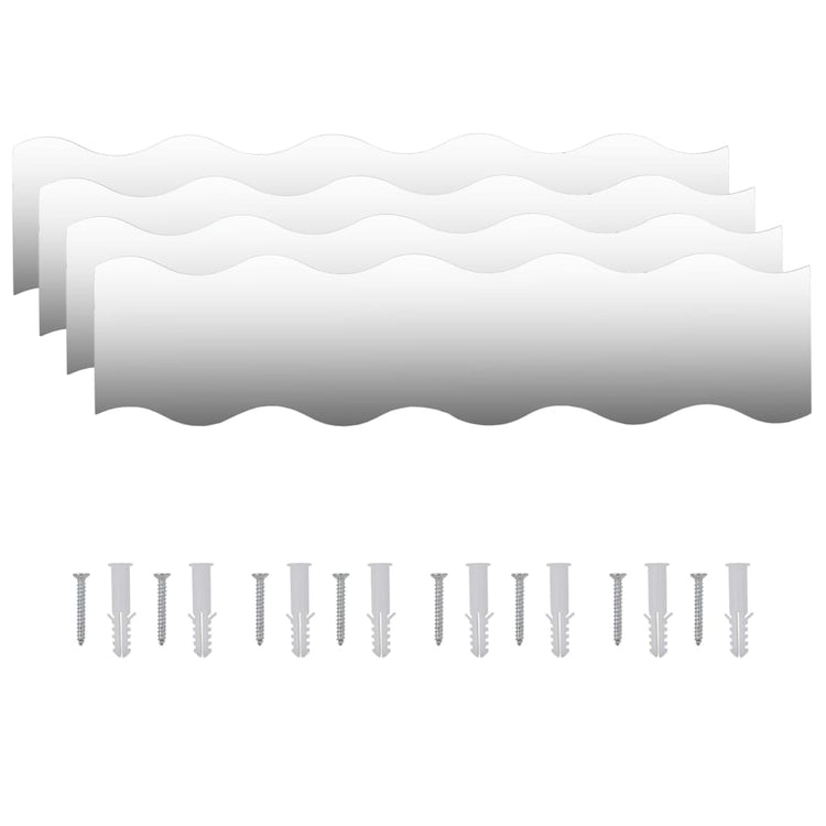 Miroirs muraux vidaxl golf-en forme de verre 4 ST 100x23 cm