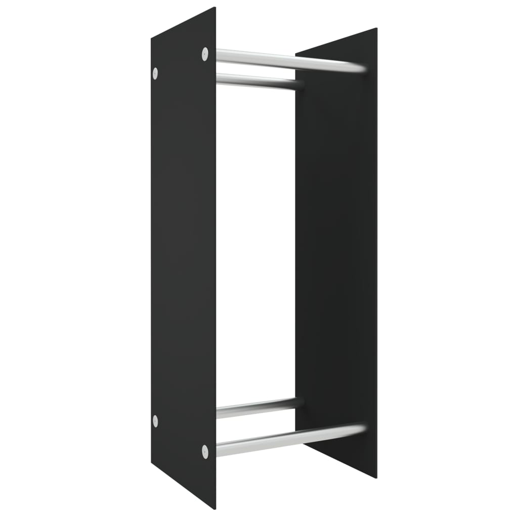 Vidaxl cheminée trek 40x35x100 cm en verre trempé noir