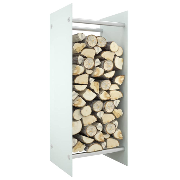 Vidaxl cheminée trek 40x35x100 cm en verre durci blanc