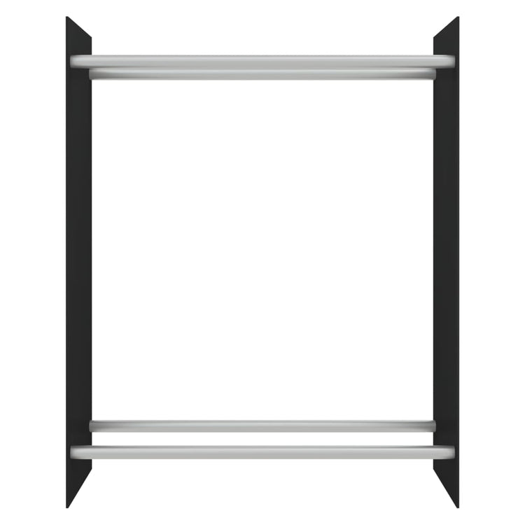 Fidaxl Fichette 80x35x100 cm Verre durci noir