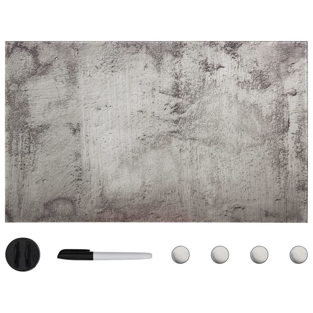 Mur de la carte magnétique Vidaxl - Verre de 100 x 60 cm