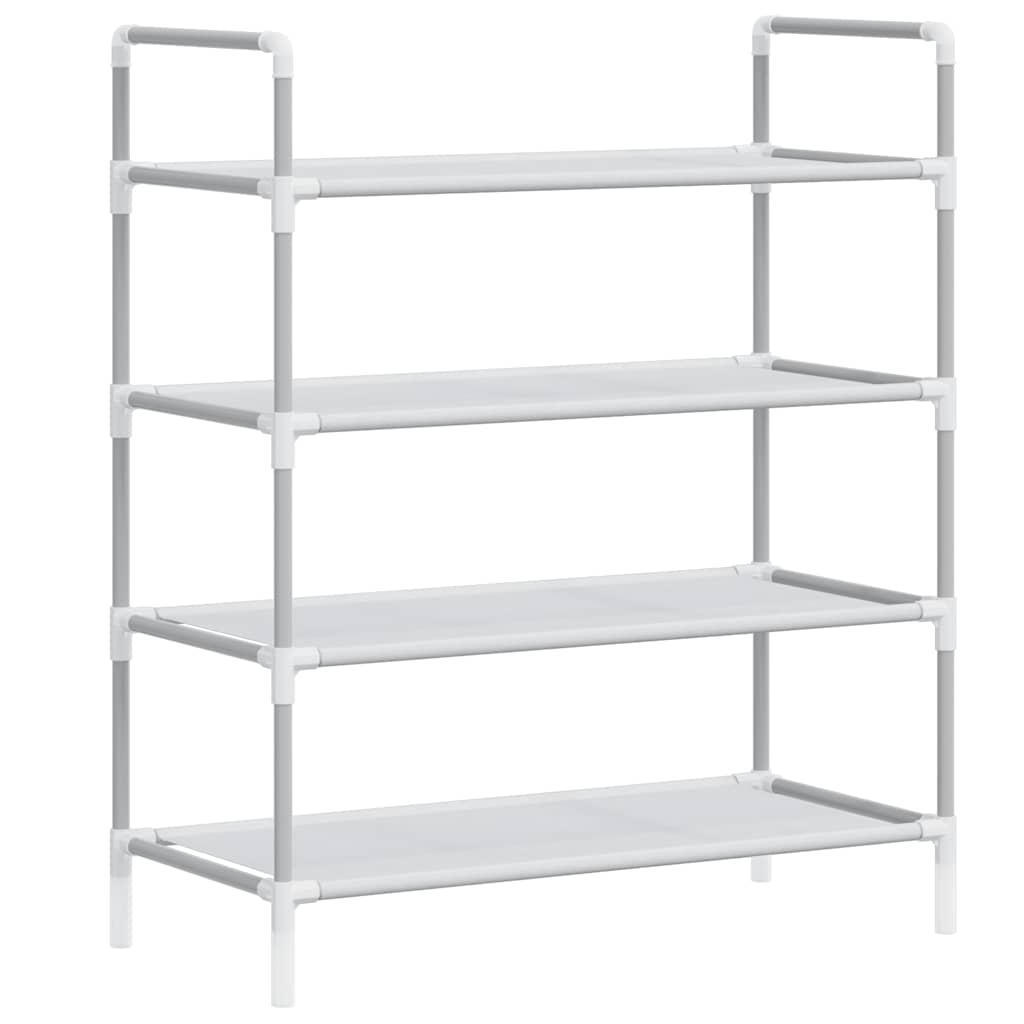 Rack de chaussures Vidaxl avec 4 étagères de métal et de couleur en tissu non tissé