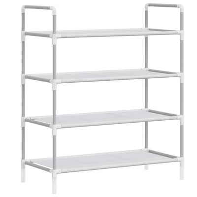 Rack de chaussures Vidaxl avec 4 étagères de métal et de couleur en tissu non tissé