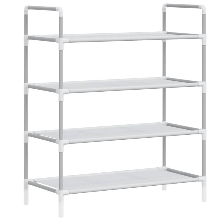 Rack de chaussures Vidaxl avec 4 étagères de métal et de couleur en tissu non tissé