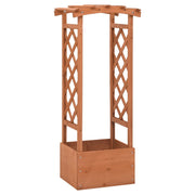 Vidaxl latwerkplantenbak avec arch 49x39x117 cm Vurenhout - afbeelding 1