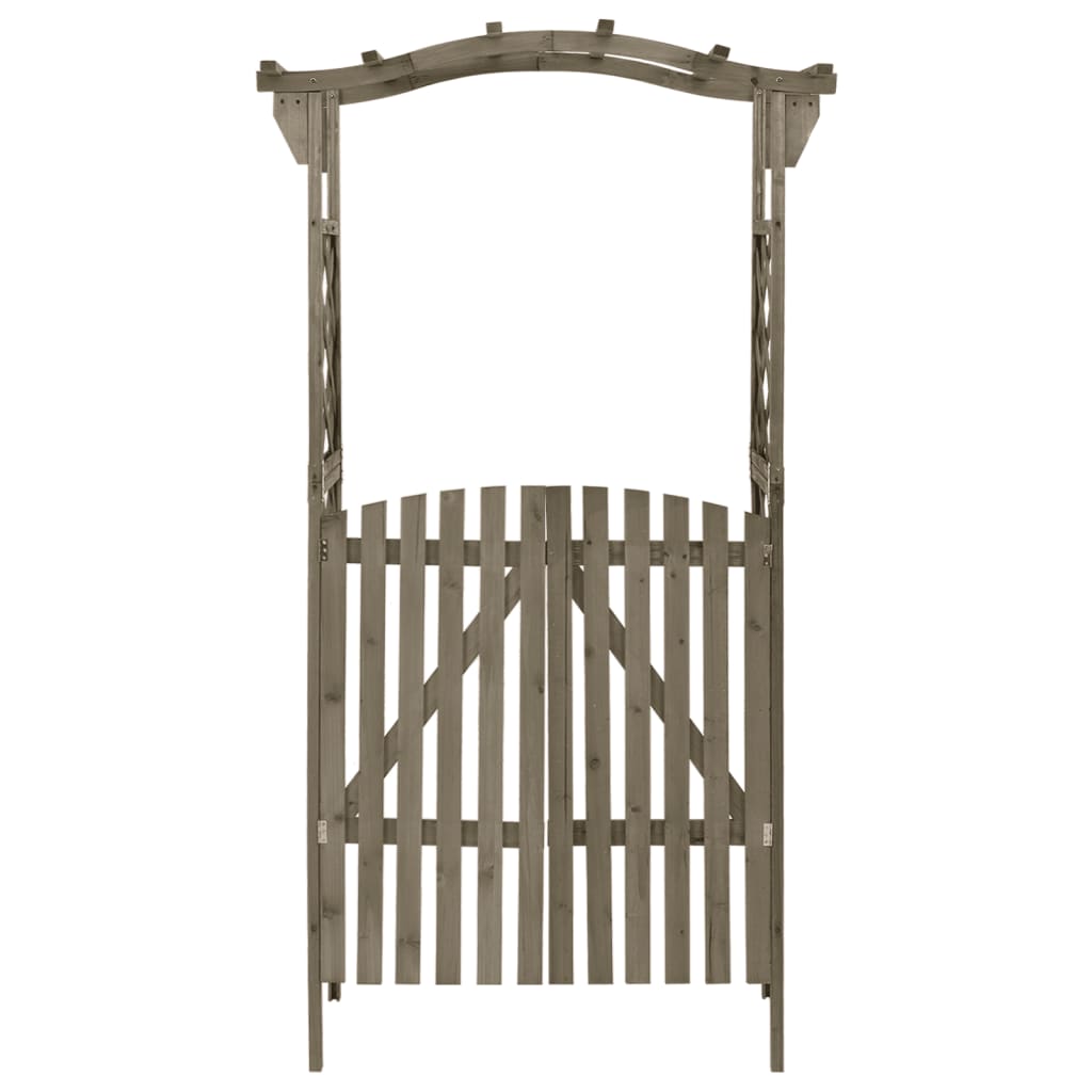 Vidaxl pergola avec port 116x40x204 cm en pin gris gris