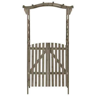 Vidaxl pergola avec port 116x40x204 cm en pin gris gris