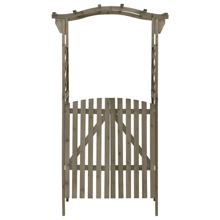 Vidaxl pergola avec port 116x40x204 cm en pin gris gris