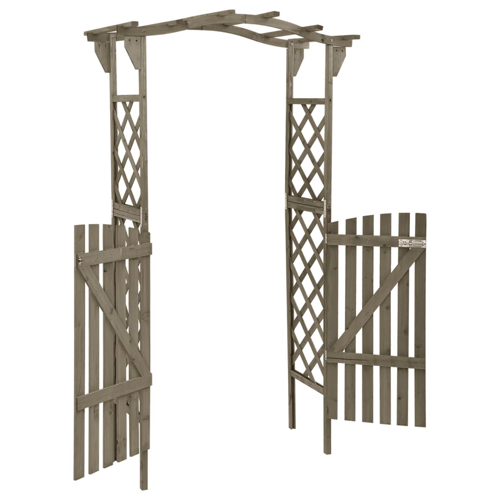 Vidaxl pergola avec port 116x40x204 cm en pin gris gris