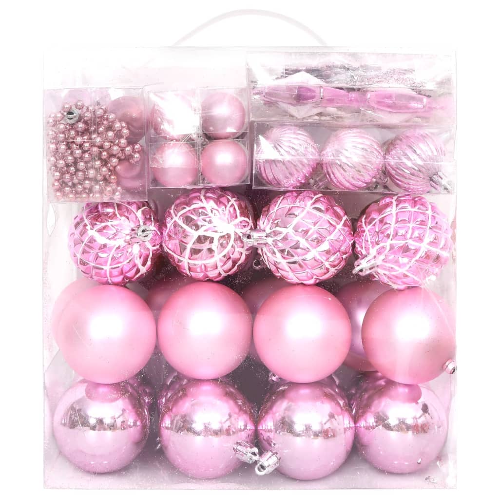 Vidaxl 65 parties de Noël Ball Set Pink Red White