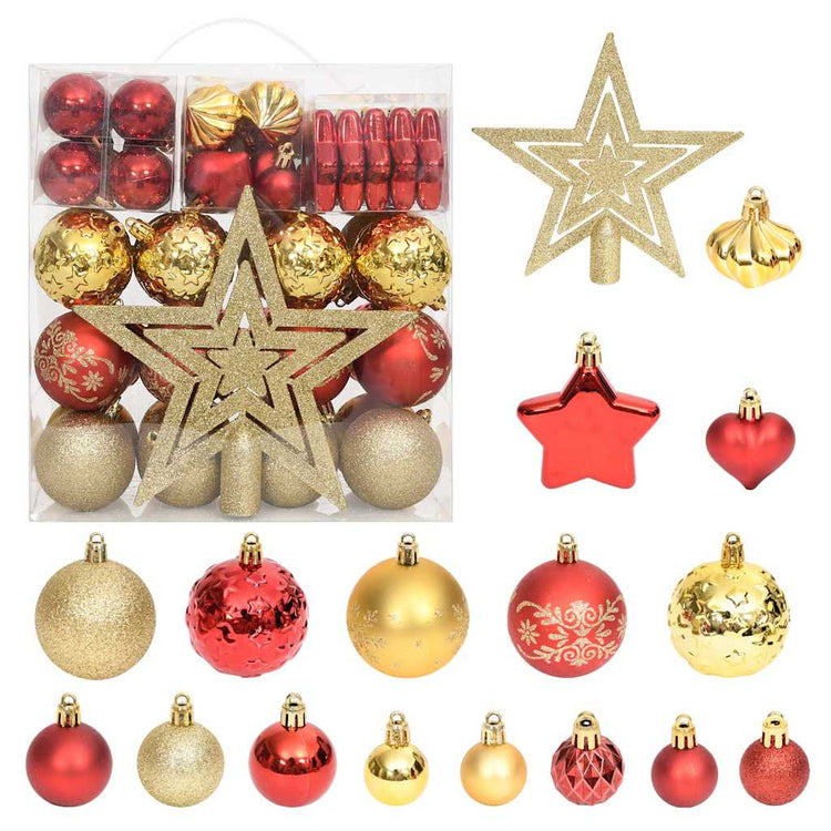Vidaxl 70 pièces de Noël Ball Set Gold and Red