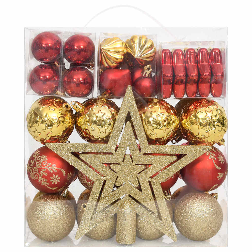 Vidaxl 70 pièces de Noël Ball Set Gold and Red
