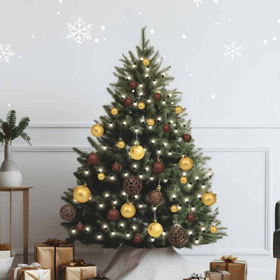 Vidaxl 61 parties de Noël en jeu avec pic et 150 LEDS Gold et Bronze