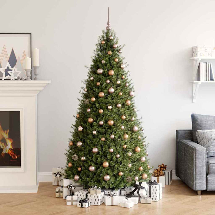 Vidaxl 61 parties à balle de Noël avec pic et 150 LEDS Rose Gold