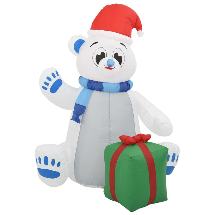 Vidaxl Christmas Figure Polar Bear Pulflable LED à l'intérieur et à l'extérieur 1,8 m