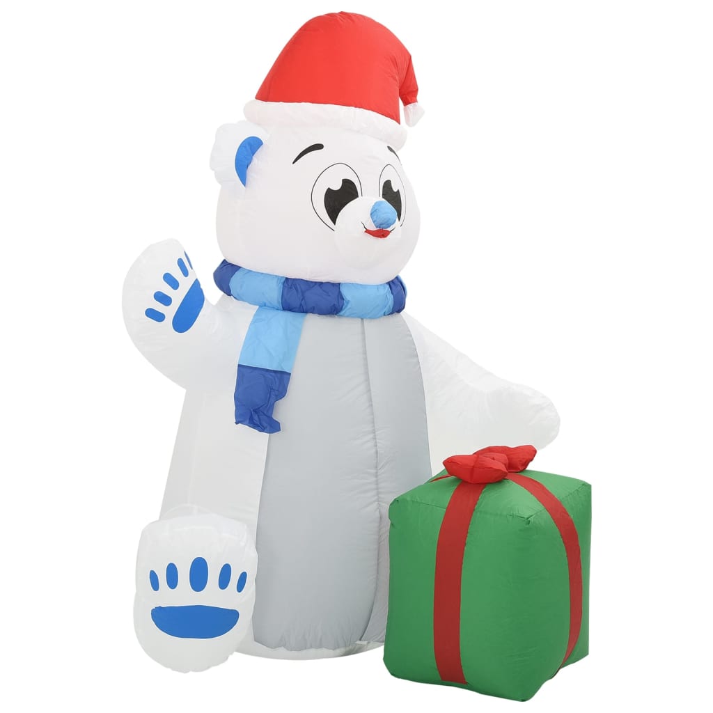 Vidaxl Christmas Figure Polar Bear Pulflable LED à l'intérieur et à l'extérieur 1,8 m