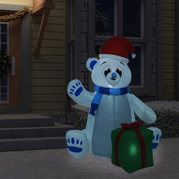 Vidaxl Christmas Figure Polar Bear Pulflable LED à l'intérieur et à l'extérieur 1,8 m