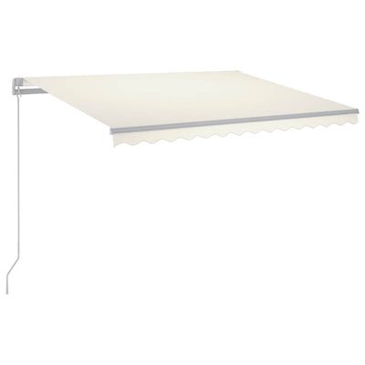 Vidaxl Luifel extensible manuellement avec la Crème LED 300x250 cm -Colored
