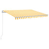 Vidaxl luifel extensible manuellement avec LED 300x250 cm jaune et blanc