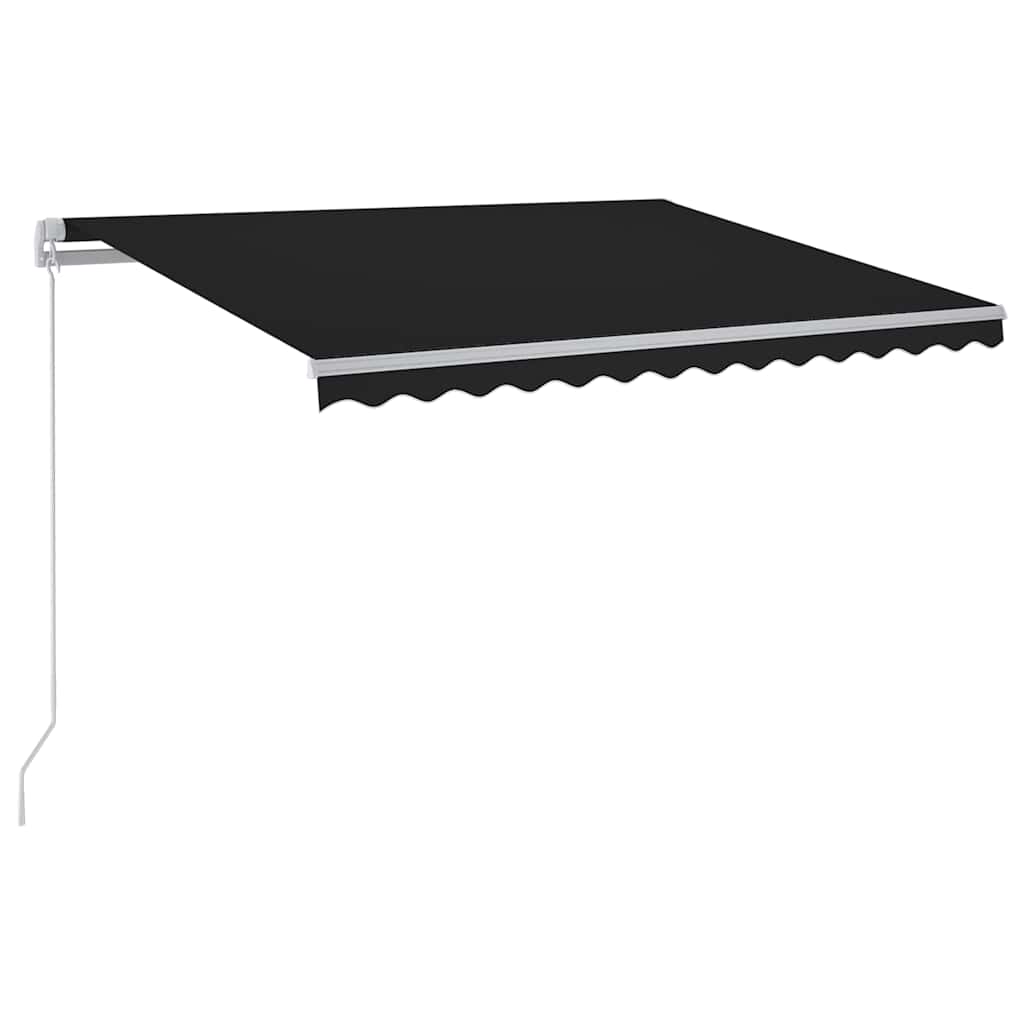 Vidaxl Luifel extensible manuellement avec une couleur d'anthracite LED 300x250 cm