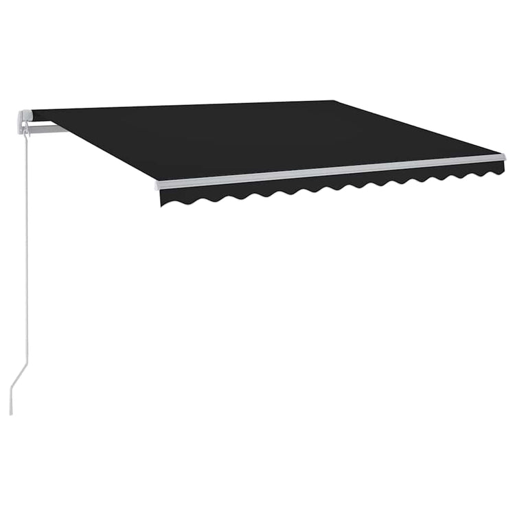 Vidaxl Luifel extensible manuellement avec une couleur d'anthracite LED 300x250 cm