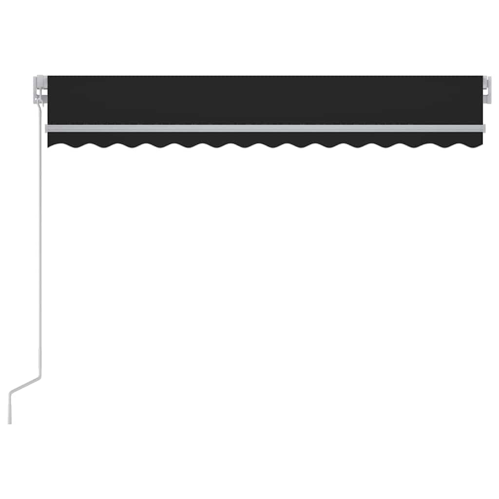 Vidaxl Luifel extensible manuellement avec une couleur d'anthracite LED 300x250 cm
