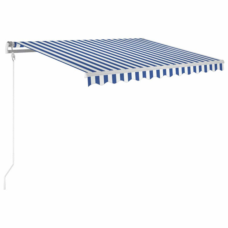 Auvent Vidaxx à extension automatique 300x250 cm bleu et blanc