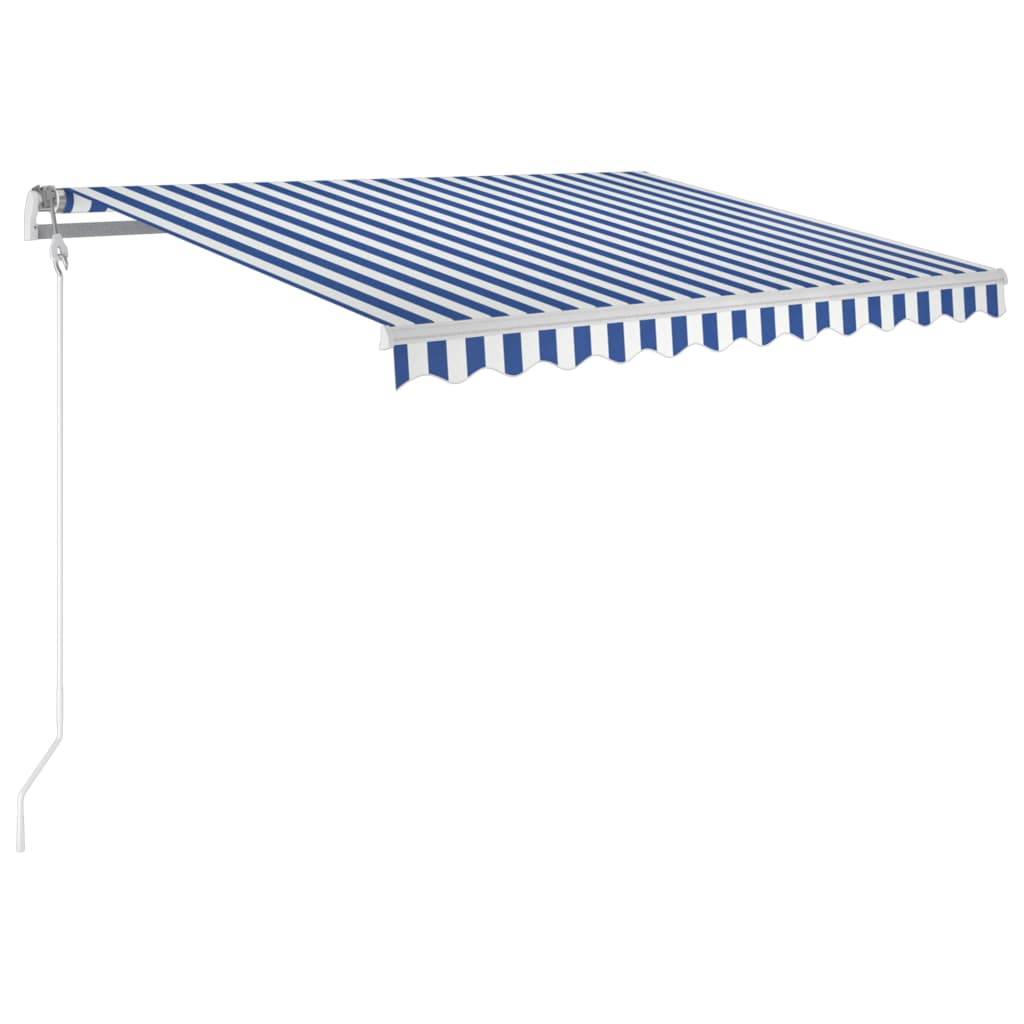 Auvent Vidaxx à extension automatique 300x250 cm bleu et blanc