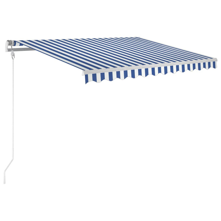 Auvent Vidaxx à extension automatique 300x250 cm bleu et blanc