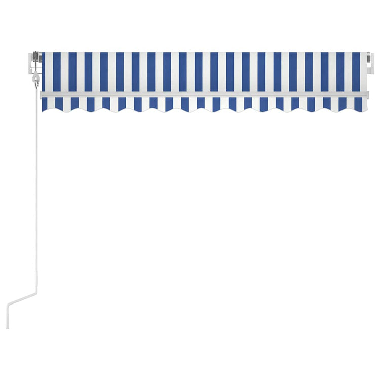 Auvent Vidaxx à extension automatique 300x250 cm bleu et blanc