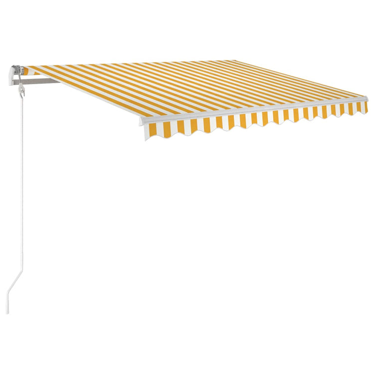 Auvent Vidaxx à extension automatique 300x250 cm jaune et blanc