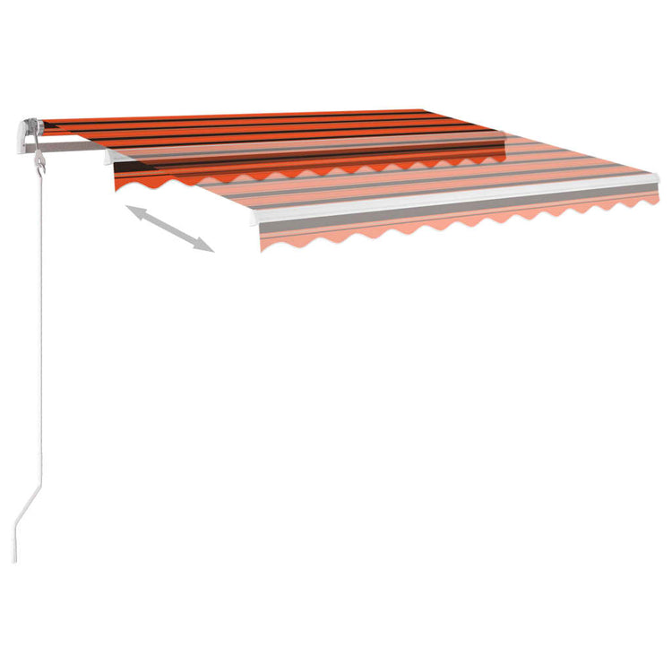 Auvent Vidaxx à extension automatique 300x250 cm orange et marron