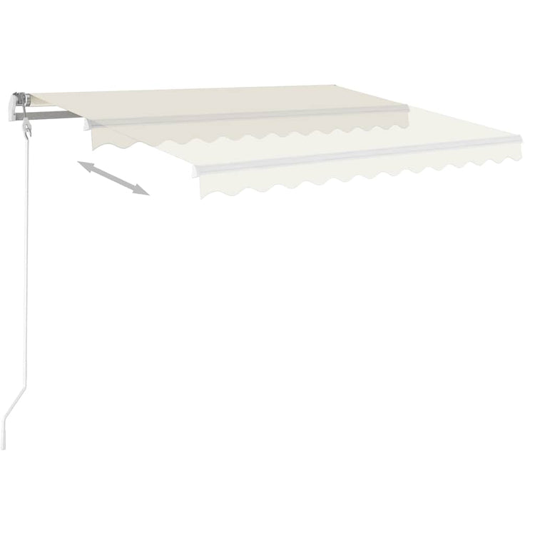 Auvent Vidaxx automatique avec LED et capteur de vent 300x250 cm couleur crème