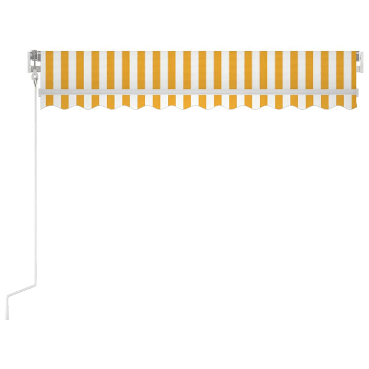 Auvent Vidaxx automatique avec LED et capteur de vent 300x250 cm jaune et blanc
