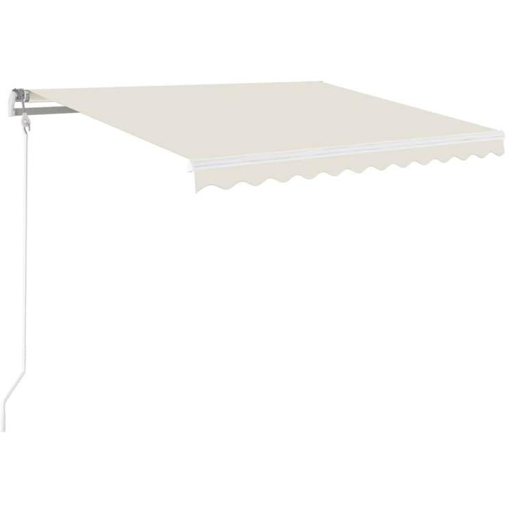 Vidaxl Luifel extensible manuellement avec la Crème LED 350x250 cm -Colore