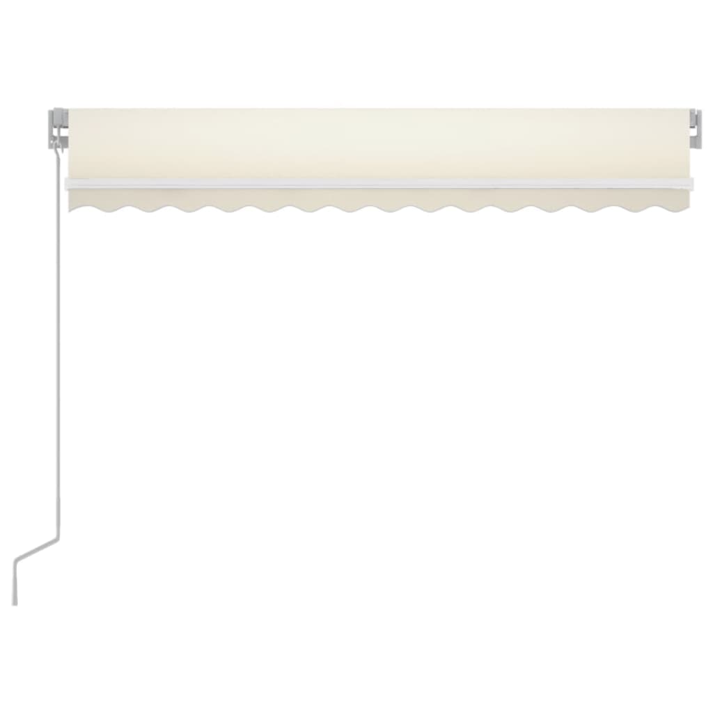 Vidaxl Luifel extensible manuellement avec la Crème LED 350x250 cm -Colore