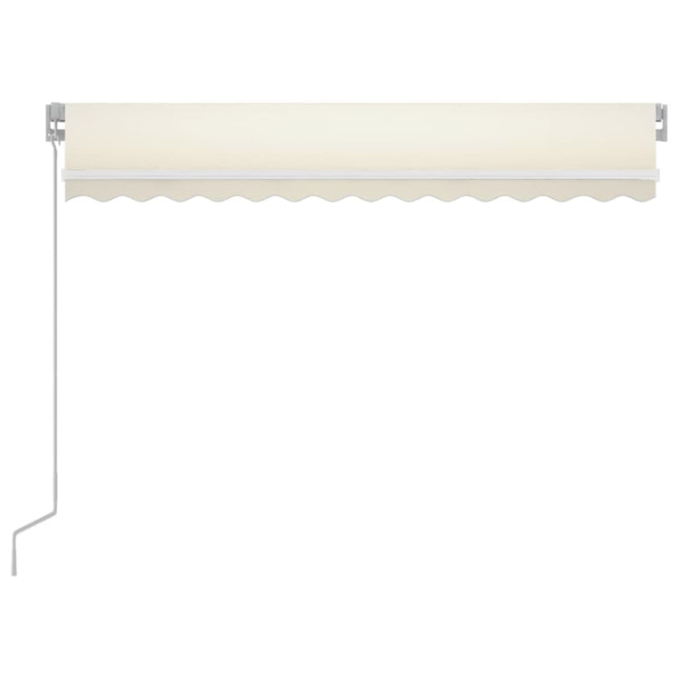 Vidaxl Luifel extensible manuellement avec la Crème LED 350x250 cm -Colore