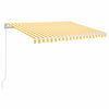 Vidaxl Luifel extensible manuellement avec LED 350x250 cm jaune et blanc
