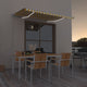 Vidaxl Luifel extensible manuellement avec LED 350x250 cm jaune et blanc