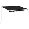 Vidaxl Luifel extensible manuellement avec une couleur anthracite LED 350x250 cm