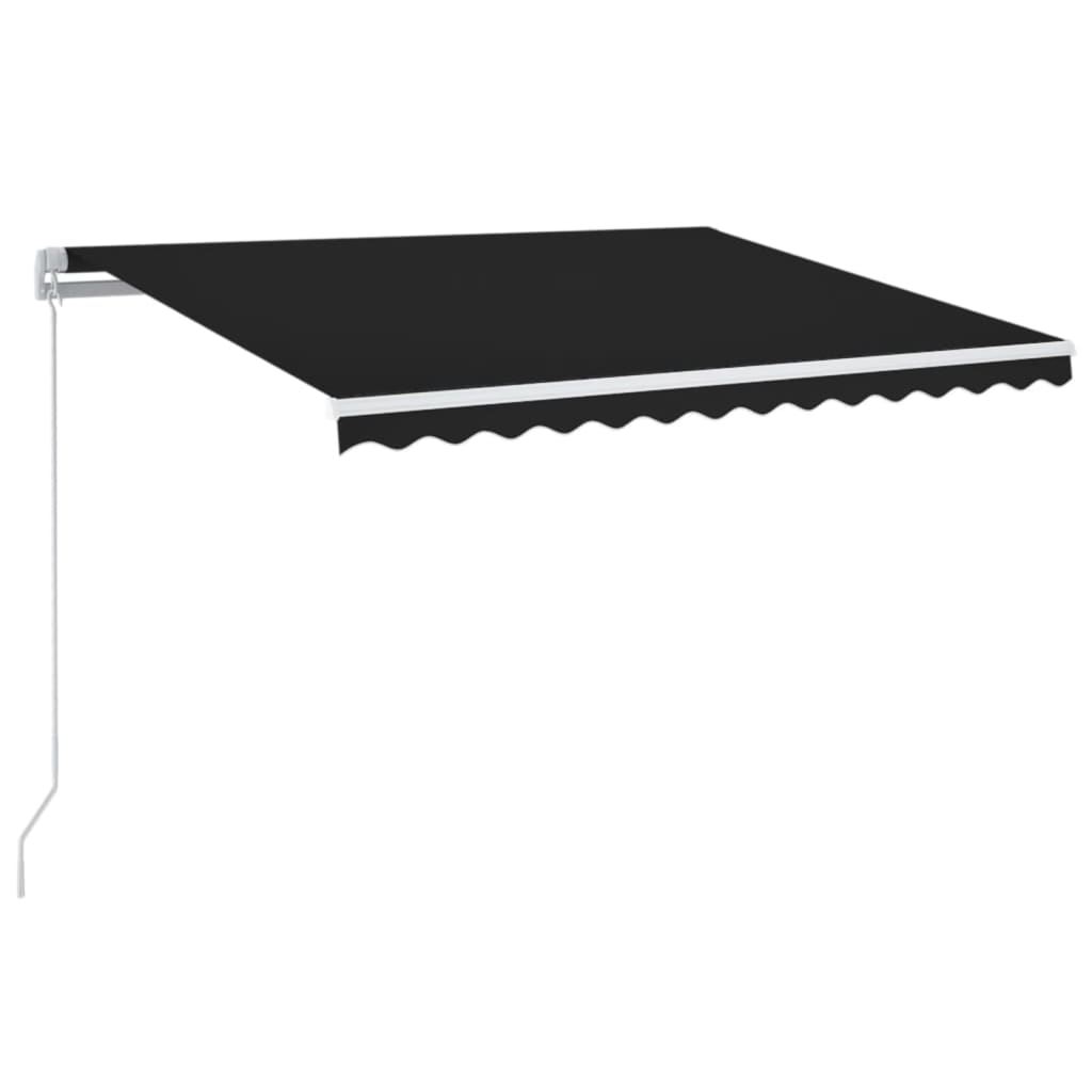 Vidaxl Luifel extensible manuellement avec une couleur anthracite LED 350x250 cm